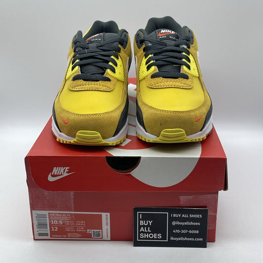 Size 10.5 - Nike Air Max 90 SE Go The Extra Smile Yellow Suede (DO5848-700)