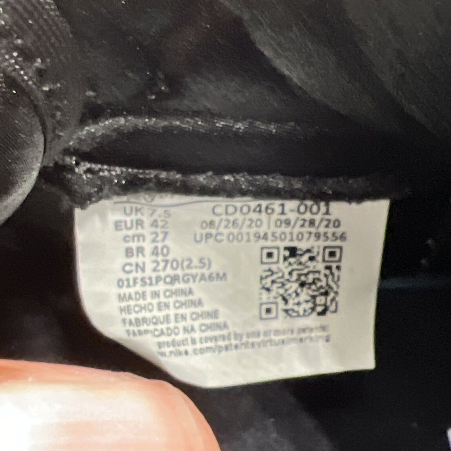 Size 10 - Jordan 1 High OG Metallic Silver White Black Leather (CD0461-001)