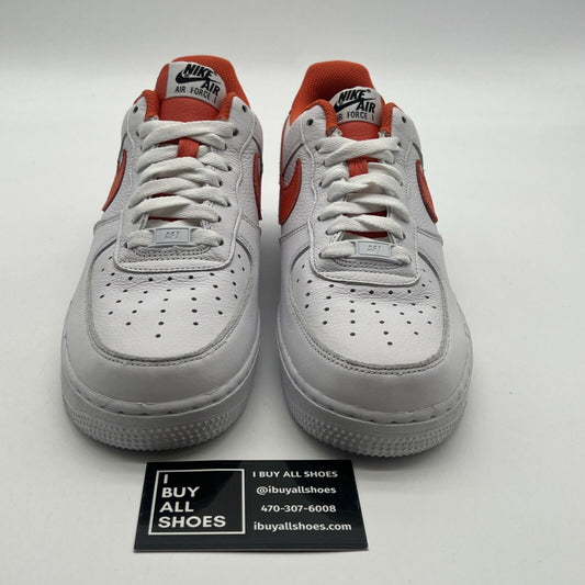 Size 7.5 - NIKE AIR FORCE 1 LOW ID NIKE BY YOU WHITE-ORANGE-GREY (DN4162-991)