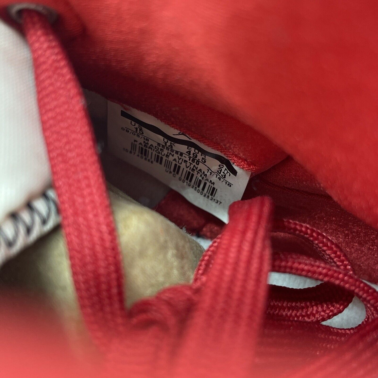 Size 15 - Air Jordan 1 Retro OG High Phantom Red Suede Tan Leather (555088-160)