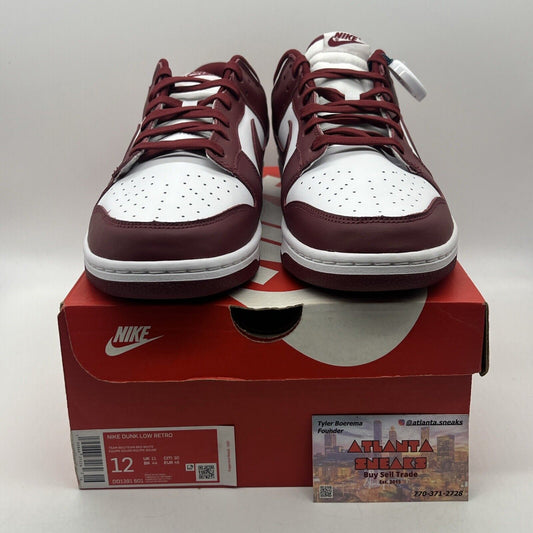 Size 12 - Nike Dunk Low Team Red White Leather (DD1391-601)