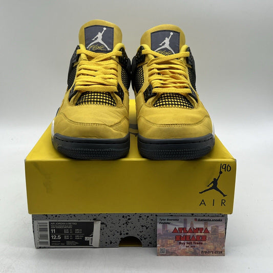 Size 11 - Jordan 4 Retro Mid Lightning Grey Suede White (CT8527-700)