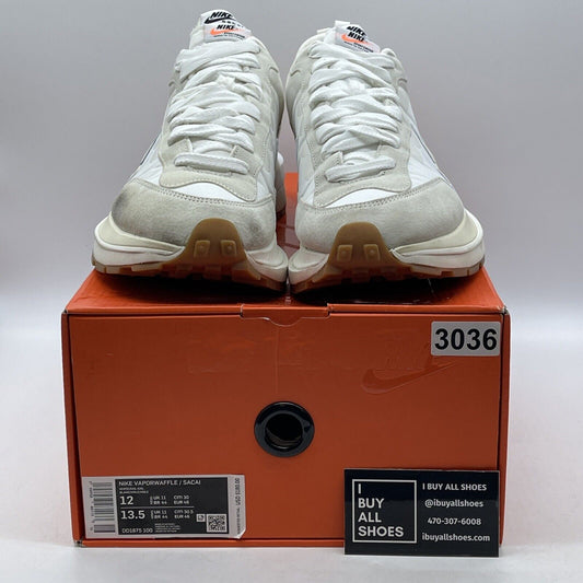 Size 12 - Nike sacai x VaporWaffle Sail Gum White Black Suede (DD1875-100)