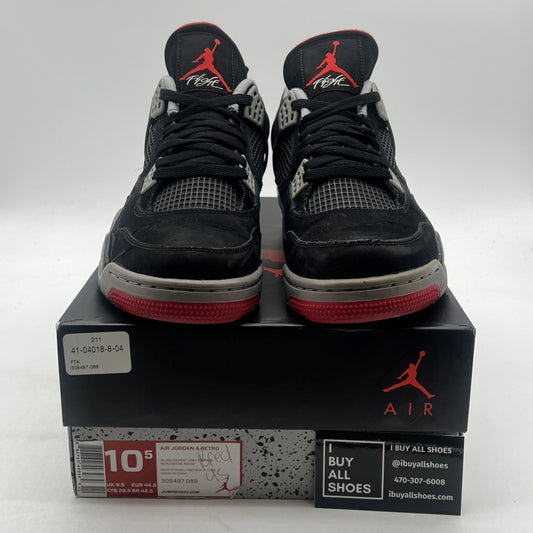 Size 10.5 - Air Jordan 4 Retro bred release 2012 (308497-089)
