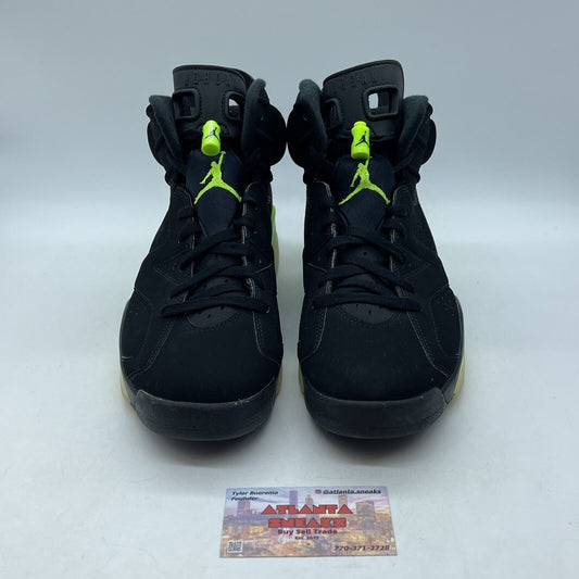 Size 11 - Jordan 6 Retro Electric Green 2021 Black Suede (CT8529-003)
