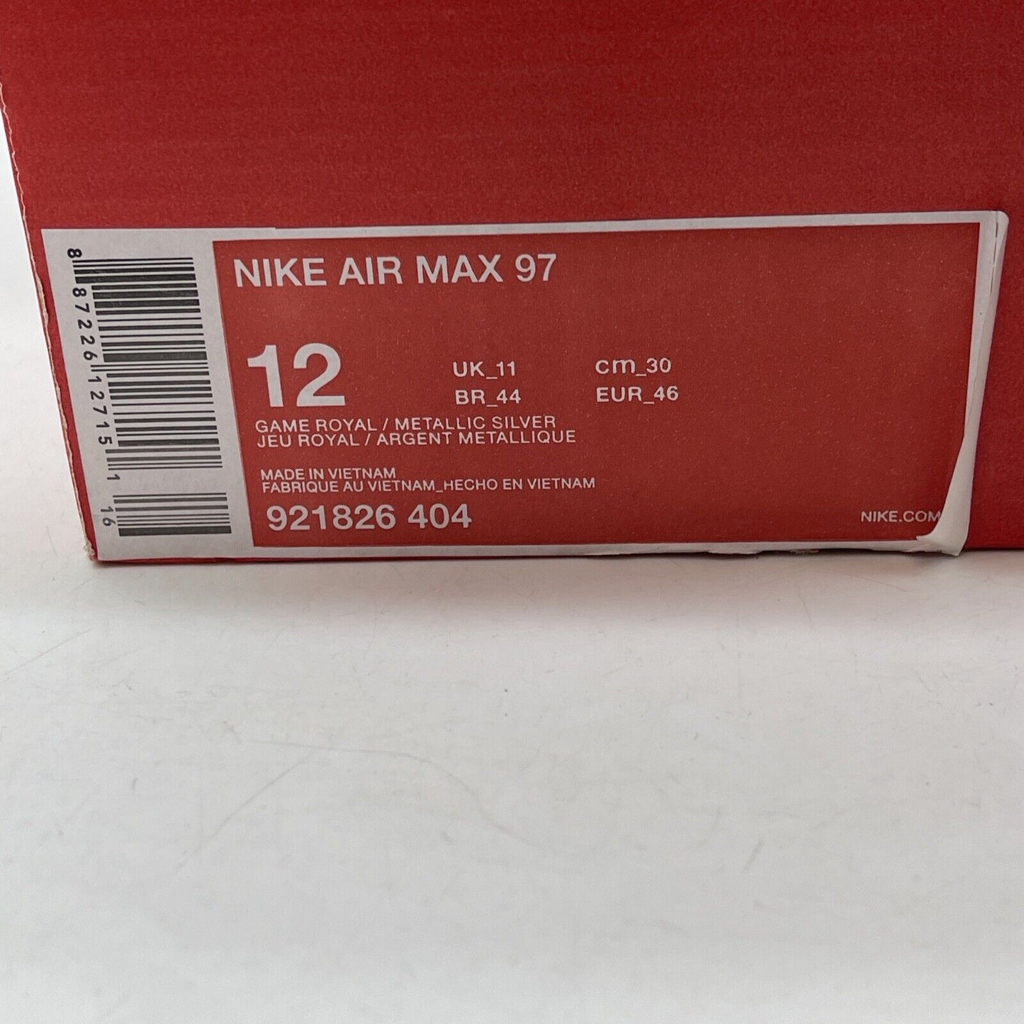 Size 12 - Nike Air Max 97 All Star Jersey Red Blue White Suede (921826-404)