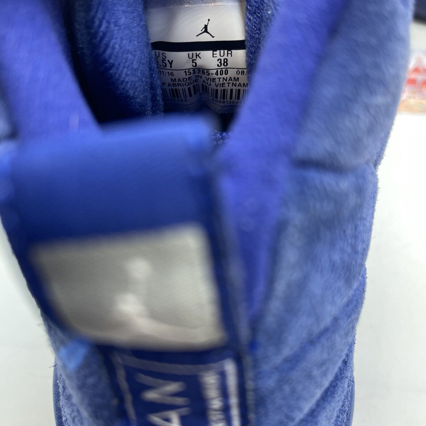 Size 5.5Y - Air Jordan 12 Retro Deep Royal Blue Suede Leather (153265-400)