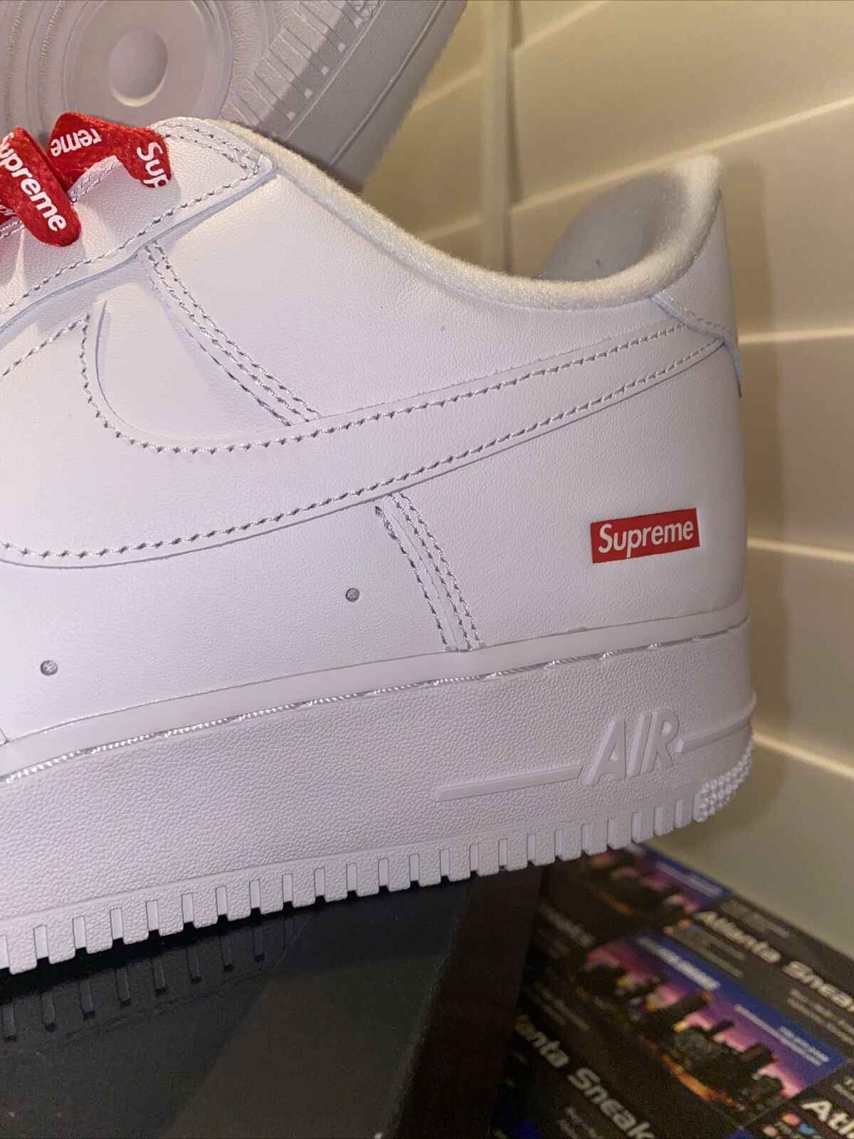 Size 12 - Nike Air Force 1 Low x Supreme Box Logo - White 2020