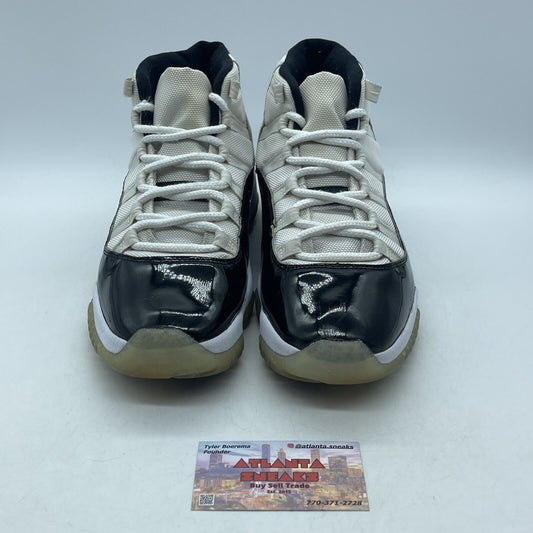 Size 9.5 - Jordan 11 Retro High Concord Black White Suede Leather (378037-100)
