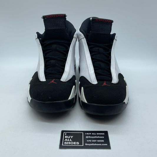 Size 13 - Air Jordan 14 Retro 2014 Black Toe White Suede Leather (487471-102)