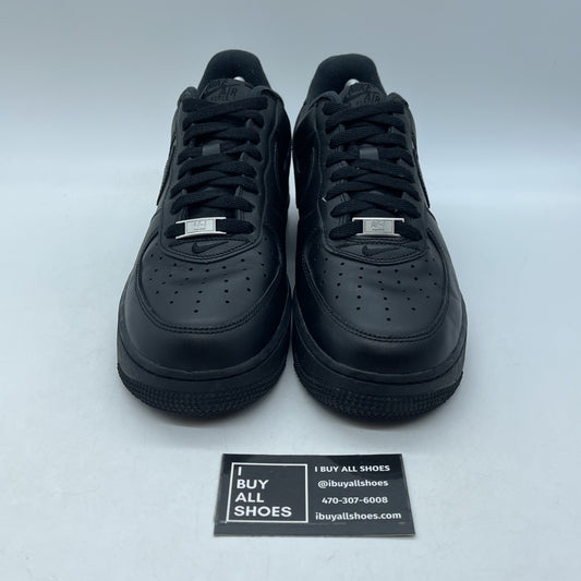 Size 9 - Nike Air Force 1 Low x Supreme Box Logo - Black Leather (CU9225-001)