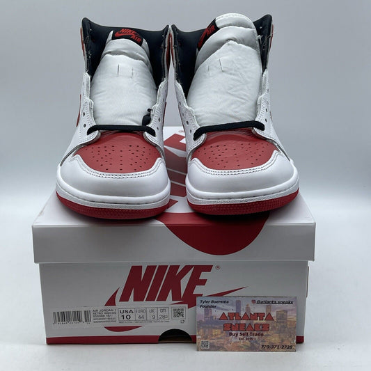 Size 10 - Jordan 1 Retro OG High Heritage White Red Black Leather (555088-161)
