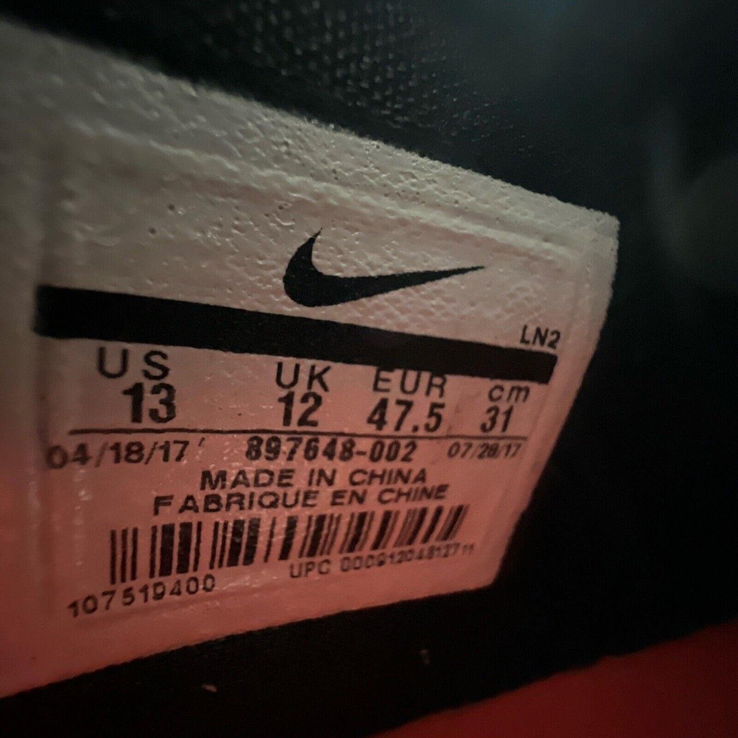 Size 13 - Nike LeBron 15 Ashes - (897648-002)