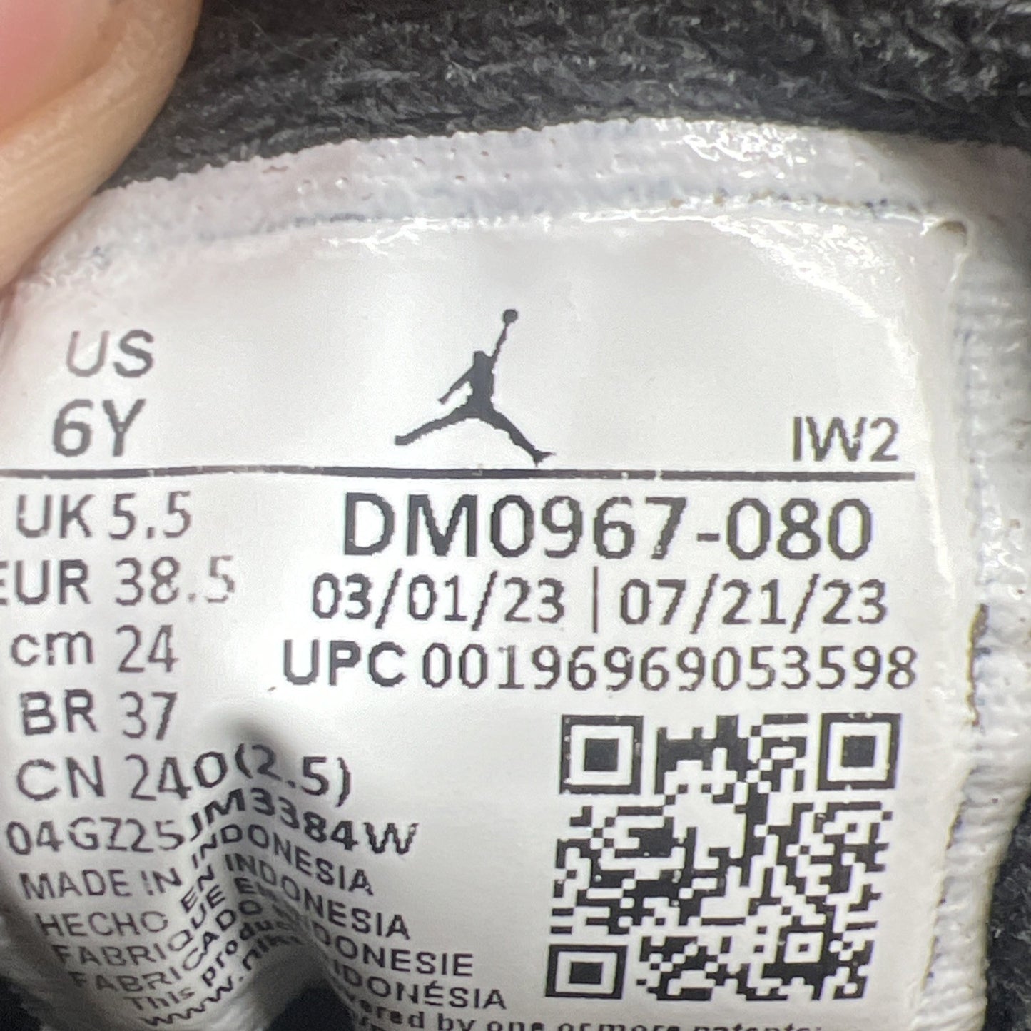 Size 6Y - Air Jordan 3 Retro 2023 Mid Fear (DM0967-080)