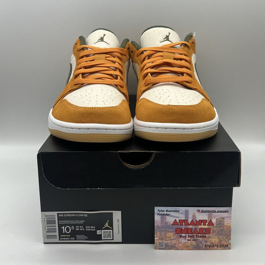 Size 10.5 - Jordan 1 Low SE Ceramic 2021 Olive Light Curry Brand New Og All