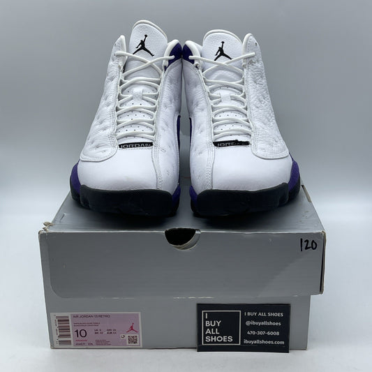 Size 10 - Air Jordan 13 Retro Lakers Purple White Suede Leather (414571-105)