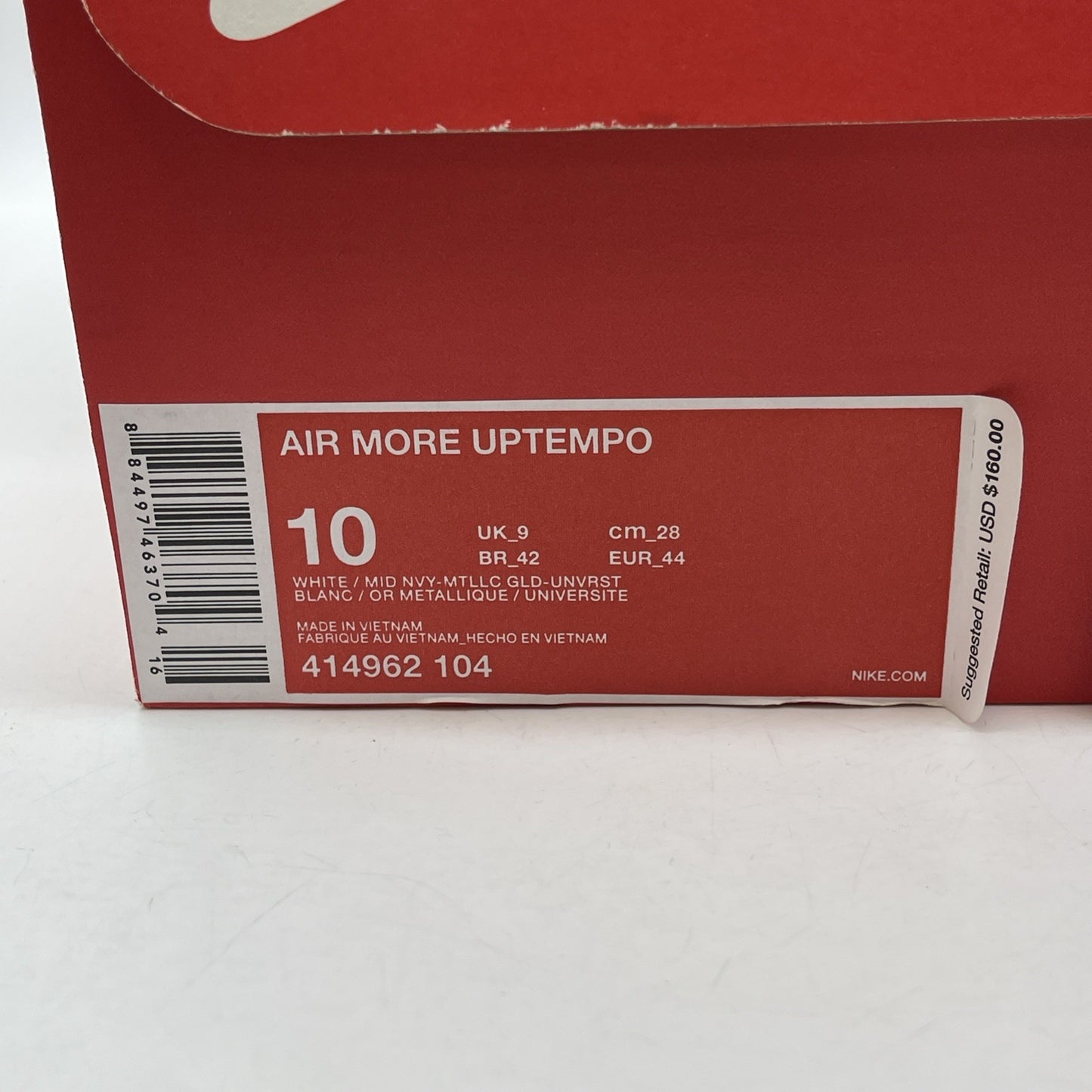 Size 10 - Nike Air More Uptempo 2016 Olympic Blue White Suede (414962-104)