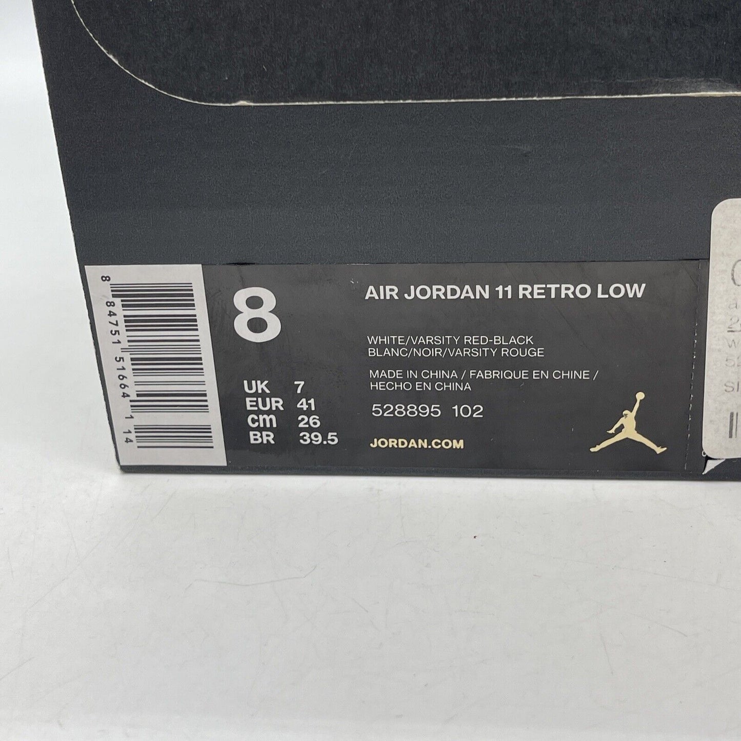 Size 8 - Air Jordan 11 2016 Low Cherry Red Leather White Suede (528895-102)