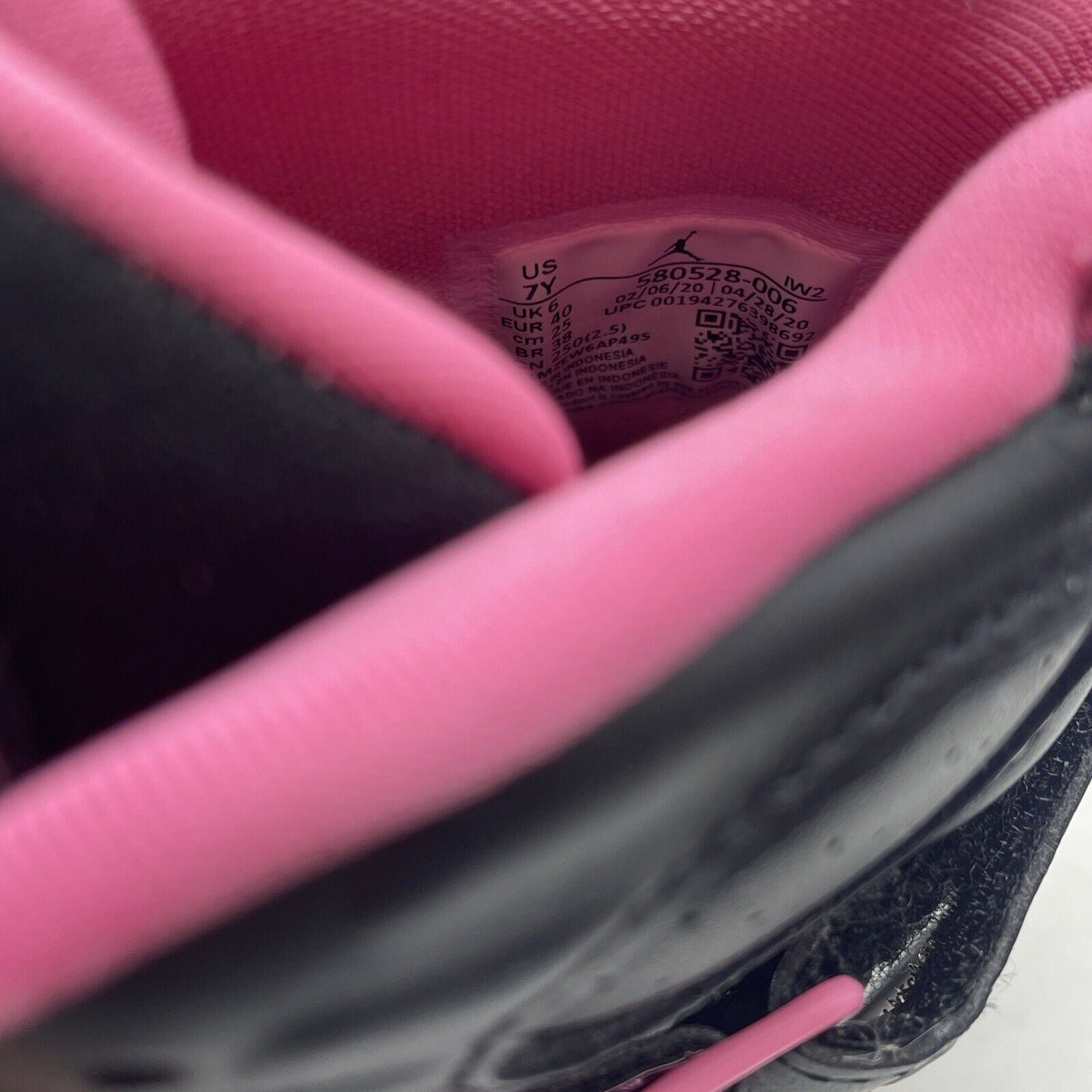 Size 7 (GS) - Jordan 8 Retro High Pinksicle Black White Leather (580528-006)