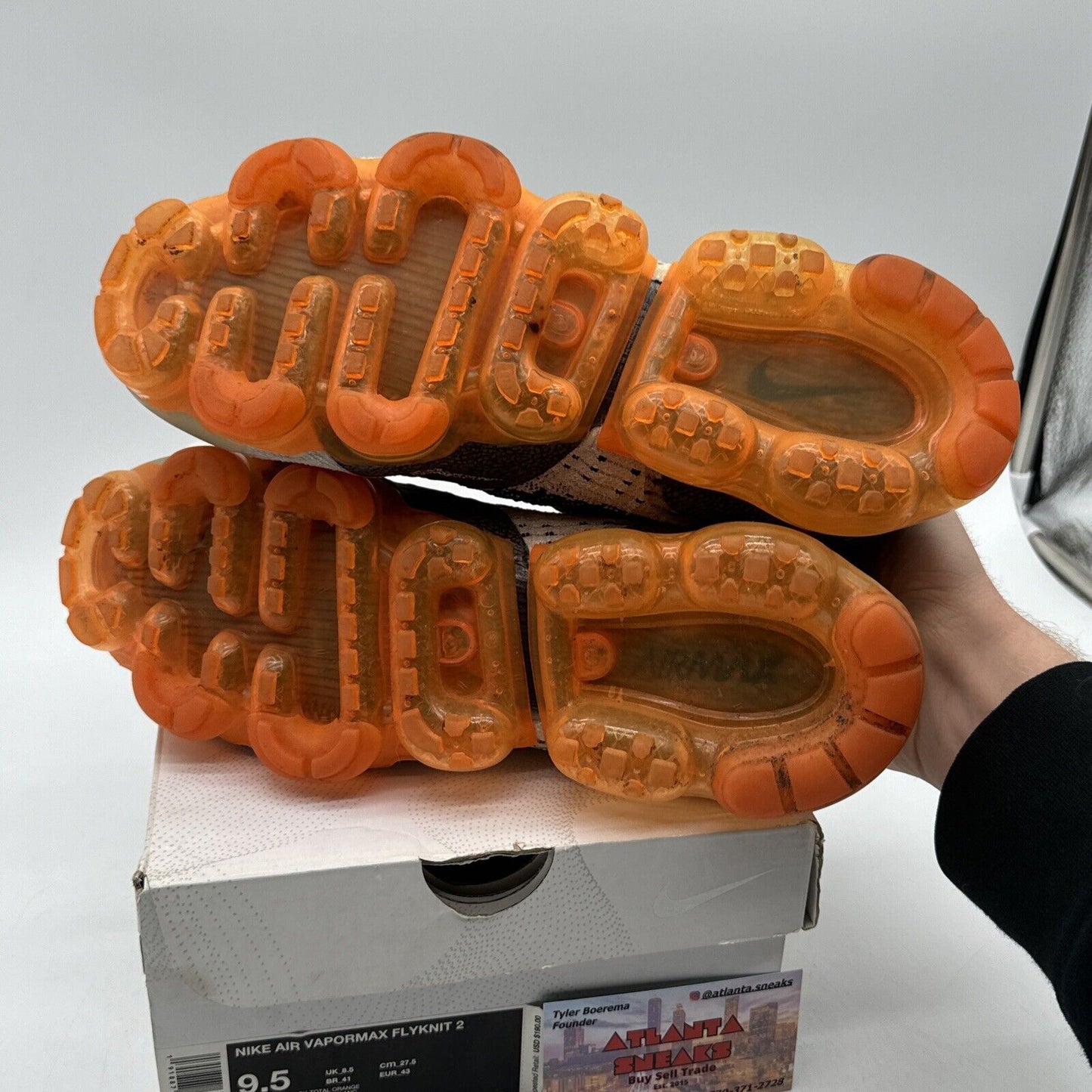 Size 9.5 - Nike Air VaporMax Flyknit 2 Safari 2018 Orange Oreo Reflective OG All