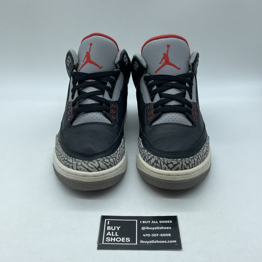 Size 9.5 - Jordan 3 Retro OG Mid Black Cement Suede Leather (854262-001)