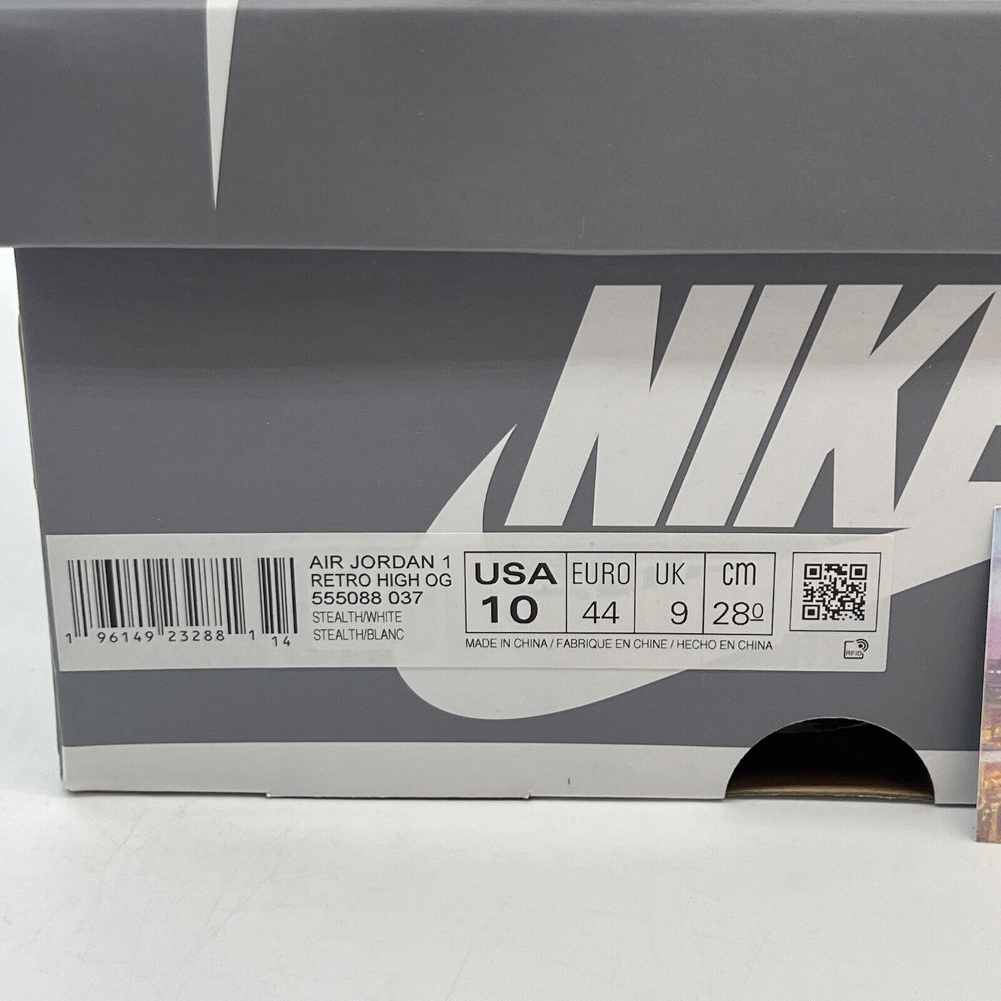 Size 10 - Jordan 1 Retro High OG Stealth Brand New Og All White