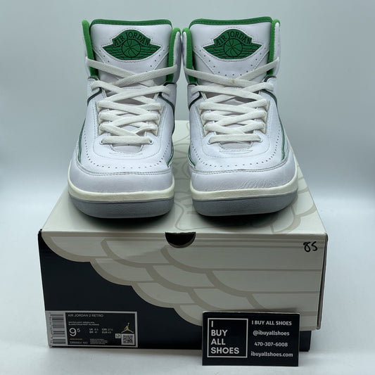 Size 9.5 - Jordan 2 Retro Lucky Green White Leather (DR8884-103)