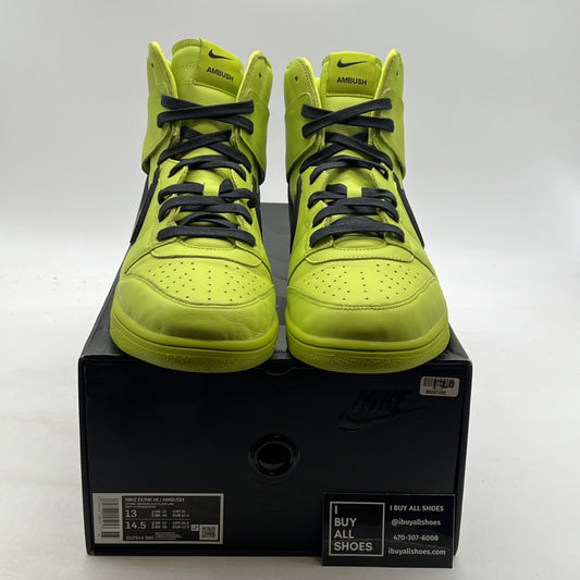 Size 13 - Nike AMBUSH x Dunk High Flash Lime (CU7544-300)