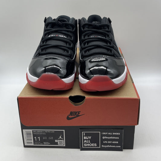 Size 11 - Air Jordan 11 Retro 2025 Low Bred Black Leather (FV5104-006)