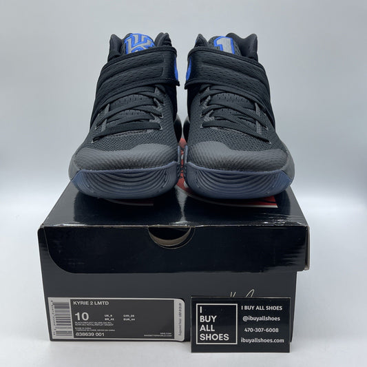 Size 10 - Nike Kyrie 2 Duke Black Blue Suede Leather (838639-001)