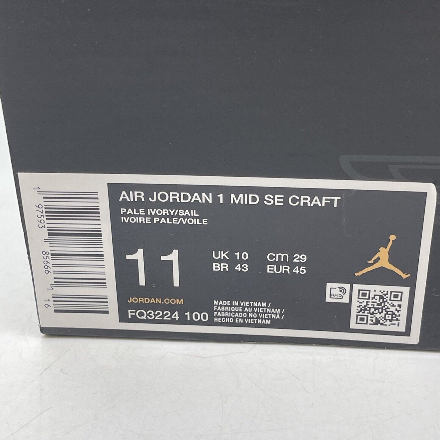 Size 11 - Air Jordan 1 SE Craft Mid Pale Ivory Tan Suede (FQ3224-100)