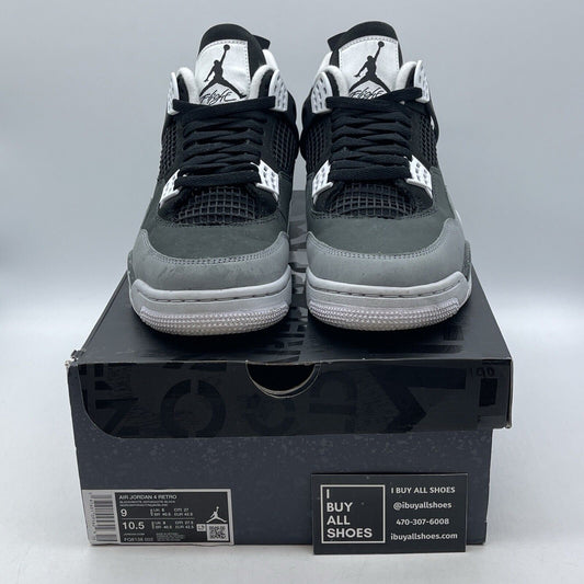 Size 9 - Air Jordan 4 Retro 2024 Fear Black Grey White Suede Leather FQ8138-002