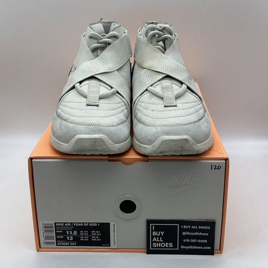 Size 11.5 - Nike Air Fear Of God Moc Pure Platinum (AT8086-001)