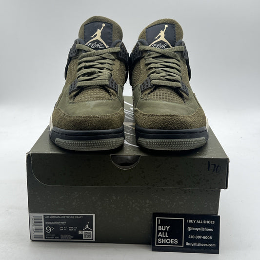 Size 9.5 - Air Jordan 4 SE Retro Low Craft - Olive (FB9927-200)