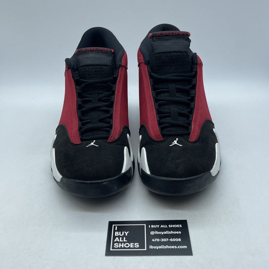 Size 10.5 - Air Jordan 14 Retro Gym Red White Black Suede Leather (487471-006)