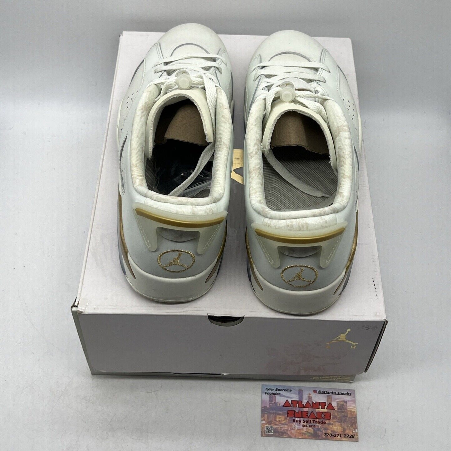 Size 11.5 - Air Jordan 6 Low Lunar New Year White Gold Leather (DH6928-073)