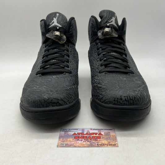 Size 14 - Air Jordan 5 Retro 3Lab5 Elephant Print Black Silver (599581-003)