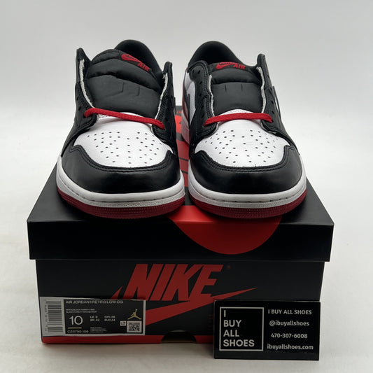 Size 10 - Air Jordan 1 Retro OG Low Black Toe (CZ0790-106)