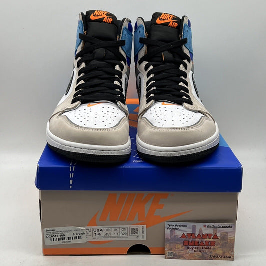 Size 14 - Air Jordan 1 Retro OG High Prototype Blue Grey Black Leather