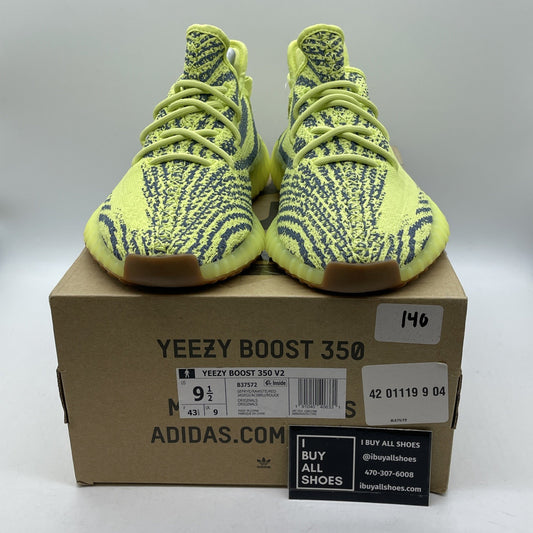 Size 9.5 - adidas Yeezy Boost 350 V2 Low Semi Frozen Yellow Suede (B37572)