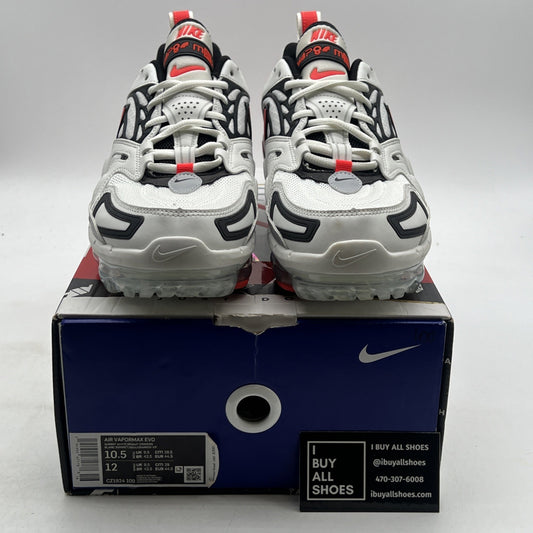 Size 10.5 - Nike Air VaporMax EVO Summit White Bright Crimson (CZ1924-100)
