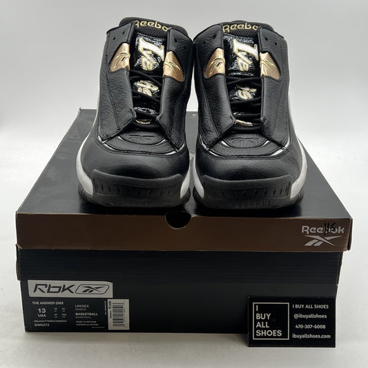 Size 13 - Reebok The Answer DMX 2022 Black White Gold (GW6372)