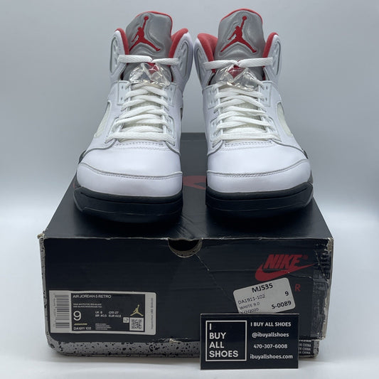 Size 9 - Jordan 5 Retro Mid Fire Red White Leather (DA1911-102)