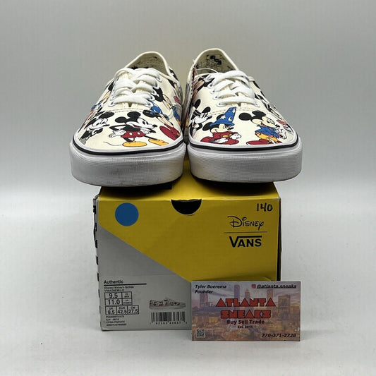 Size 9.5 - VANS Disney x Authentic Mickey's Birthday Red Blue Yellow White