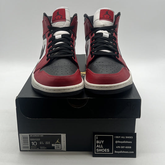 Size 10 - Air Jordan 1 Mid Chicago Black Toe 2020 (554724-069)