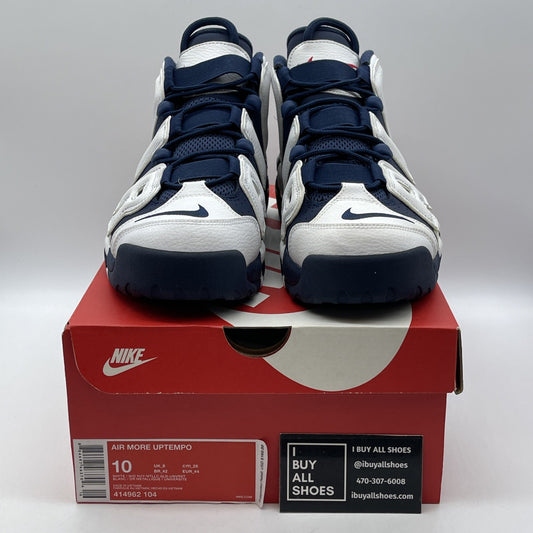 Size 10 - Nike Air More Uptempo 2016 Olympic Blue White Suede (414962-104)
