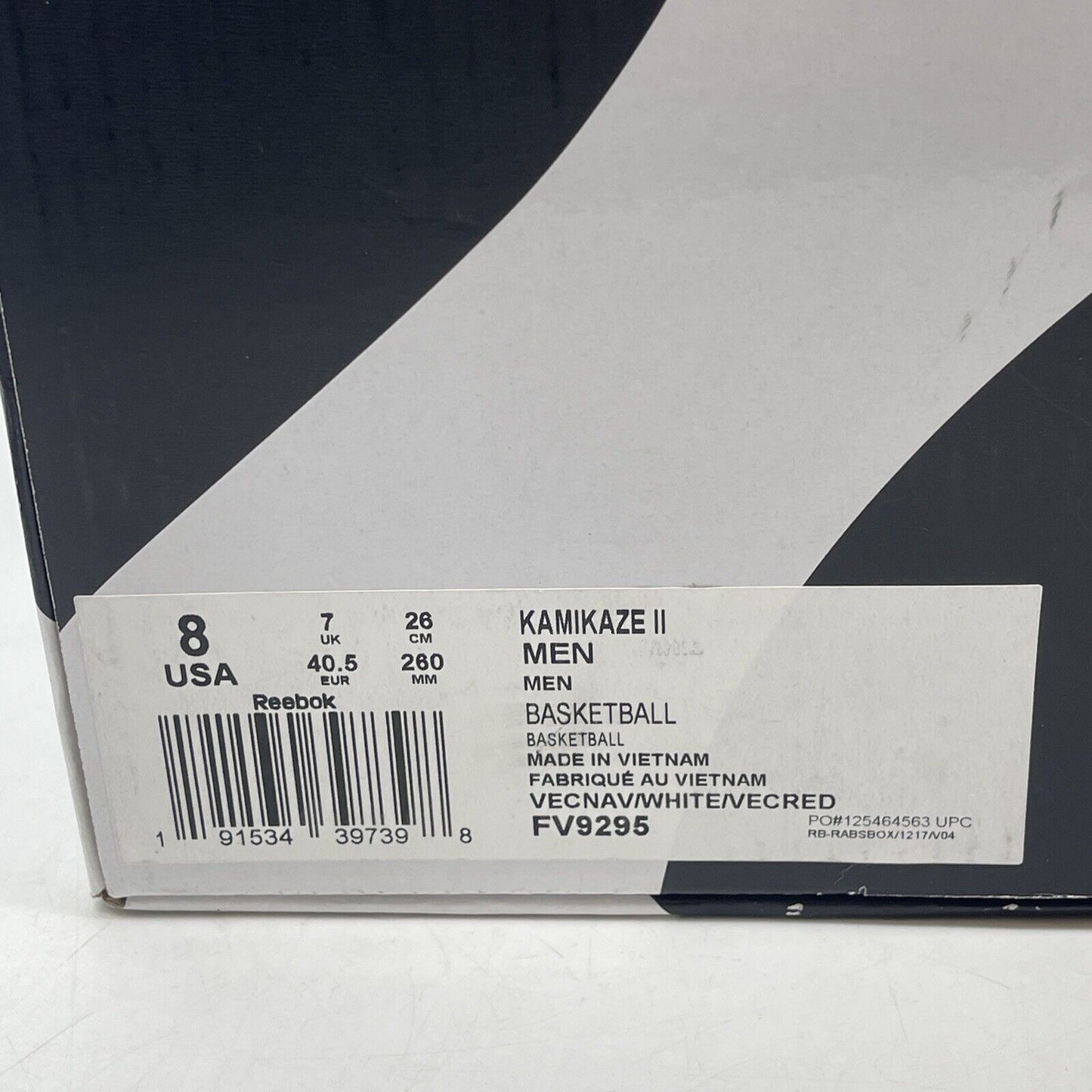 Size 8 - Reebok Kamikaze 2 USA White Blue Red Suede (FV9295)
