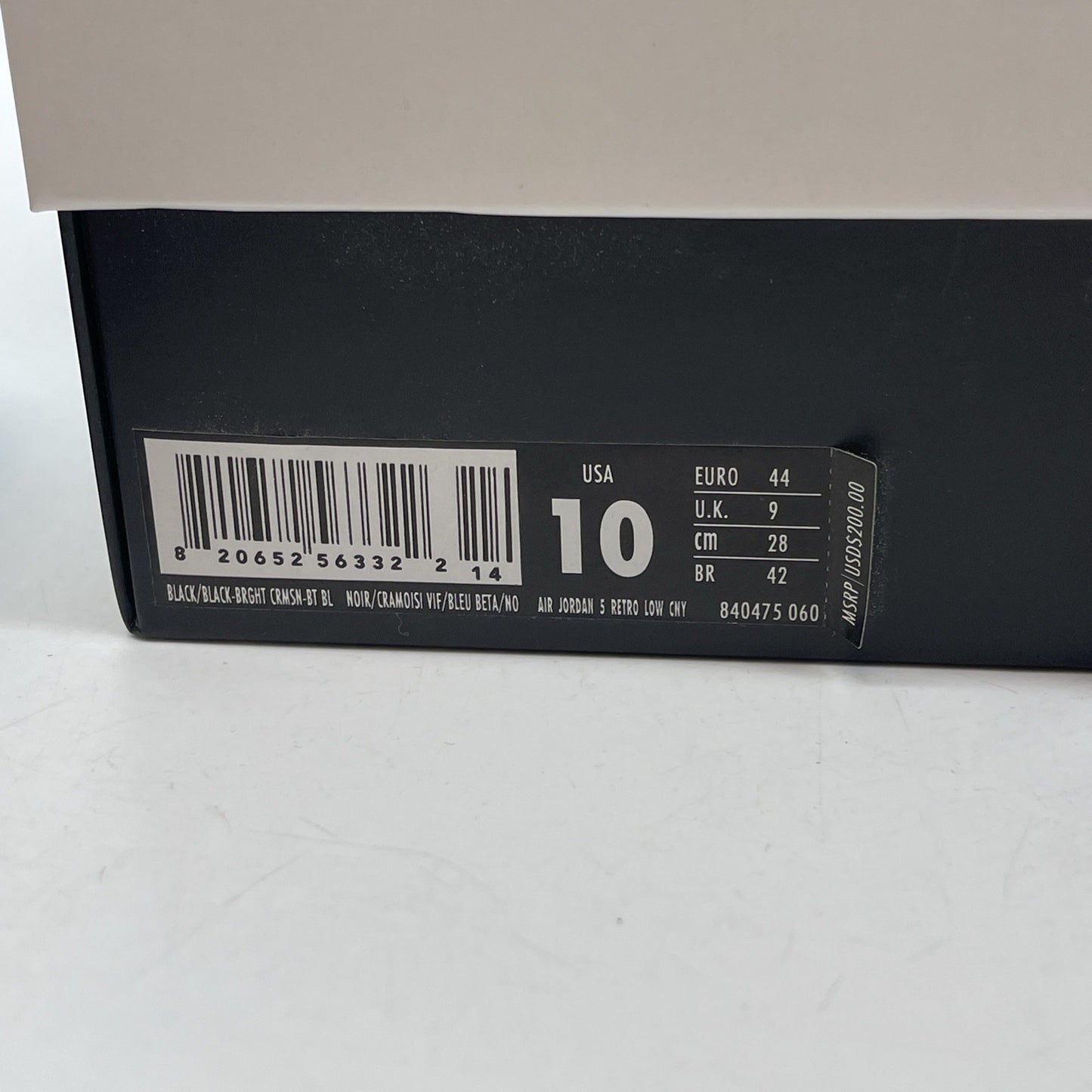 Size 10 - Air Jordan 5 Retro Low Chinese New Year 2016 Black (840475-060)