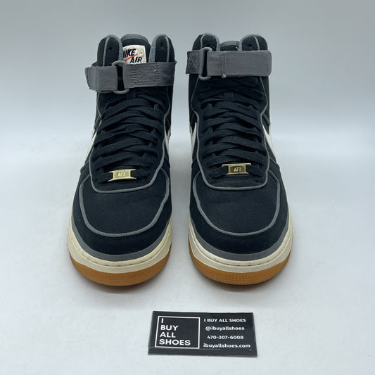 Size 11.5 - Nike Air Force 1 07 LV8 High Black Orange Gum (806403-004)