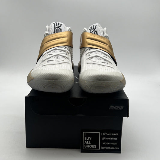 Size 9.5 - Nike Kyrie 2 ID Basketball Nike Black, white & Gold Rare (843253-983)